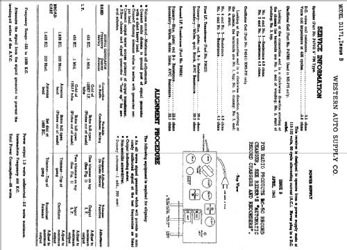 D1171 Truetone ; Western Auto Supply (ID = 766558) Radio