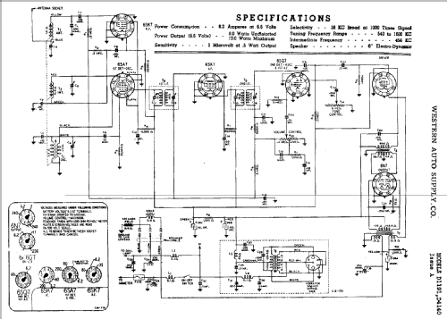 D1191 ; Western Auto Supply (ID = 767727) Car Radio