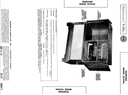 D1240A Truetone ; Western Auto Supply (ID = 575863) Radio