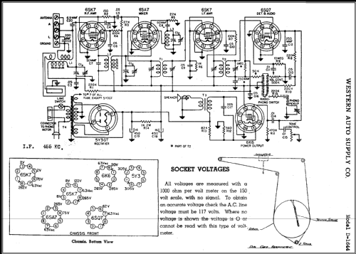 D1644 'Truetone'; Western Auto Supply (ID = 413693) Radio