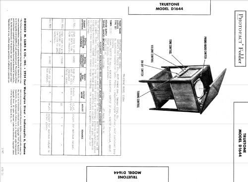 D1644 'Truetone'; Western Auto Supply (ID = 599278) Radio