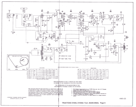 D1836 Truetone; Western Auto Supply (ID = 1397450) Radio