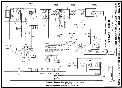 Truetone D2026 Series A; Western Auto Supply (ID = 122829) Radio