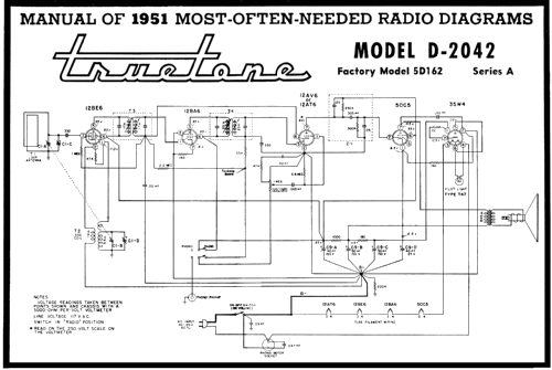 D2042 Series A Truetone; Western Auto Supply (ID = 122830) Radio