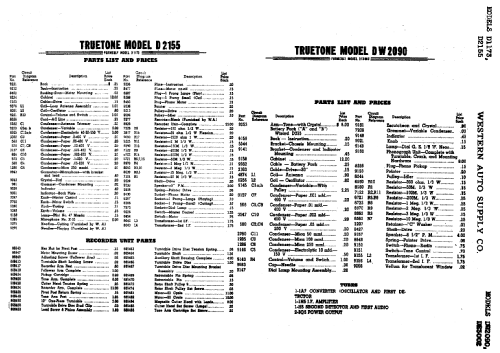 D2155 Truetone ; Western Auto Supply (ID = 766888) Radio