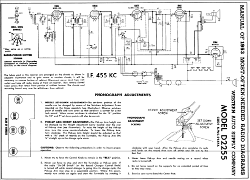 D2255 ; Western Auto Supply (ID = 168155) Radio