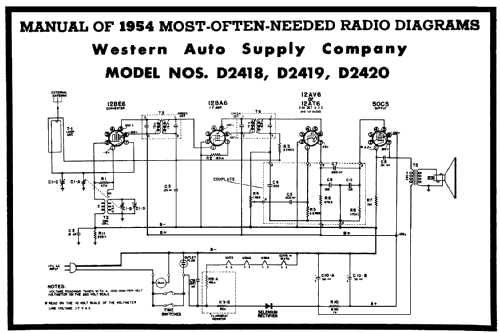 D2419 ; Western Auto Supply (ID = 187641) Radio