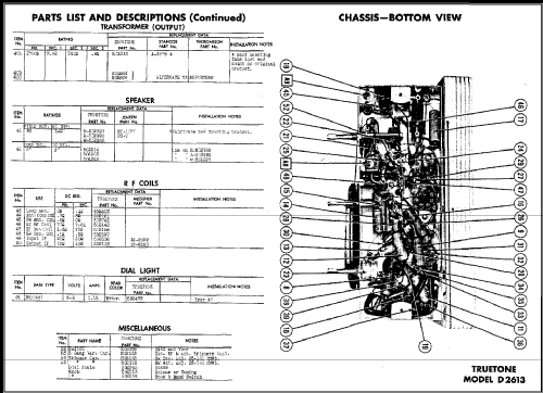 D2613 'Truetone' ; Western Auto Supply (ID = 488500) Radio