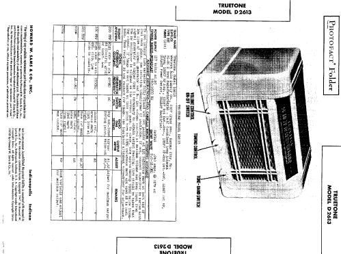 D2613 'Truetone' ; Western Auto Supply (ID = 488501) Radio