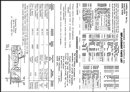 D2644 Truetone ; Western Auto Supply (ID = 447035) Radio