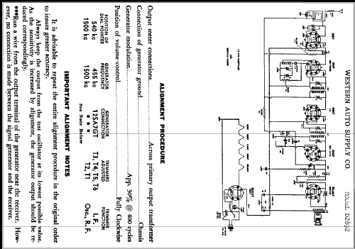 D-2692 Truetone ; Western Auto Supply (ID = 315356) Radio