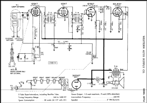 D2710 Truetone ; Western Auto Supply (ID = 368874) Radio