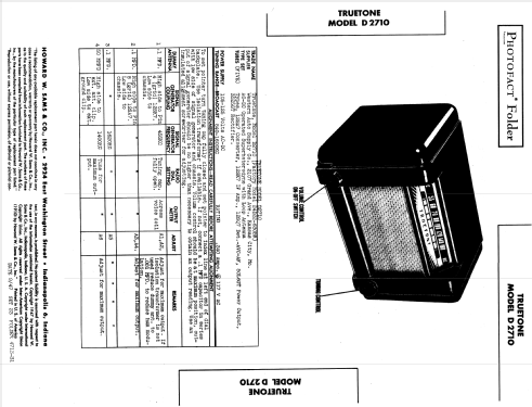 D2710 Truetone ; Western Auto Supply (ID = 889239) Radio