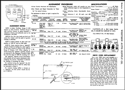 D2718 Truetone ; Western Auto Supply (ID = 414898) Radio