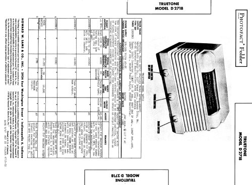 D2718 Truetone ; Western Auto Supply (ID = 889244) Radio