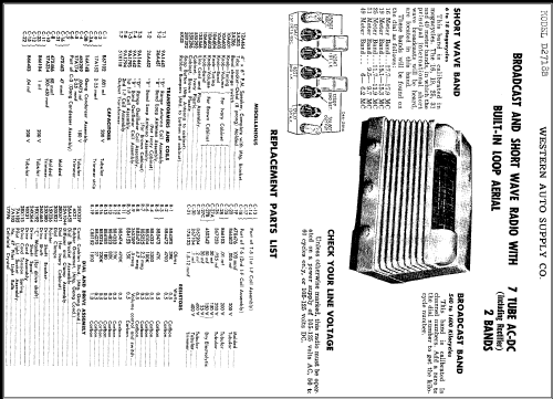 D2718B ; Western Auto Supply (ID = 315361) Radio