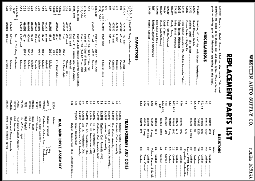 D2819A ; Western Auto Supply (ID = 315945) Radio