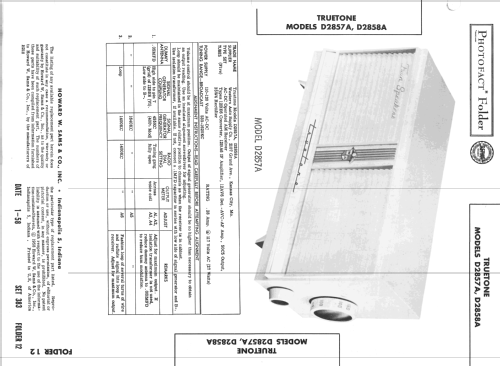 Truetone D2857A; Western Auto Supply (ID = 2498802) Radio