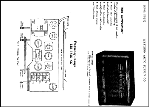 D2923 ; Western Auto Supply (ID = 316378) Radio