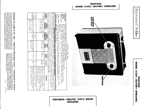 D3615 'Truetone'; Western Auto Supply (ID = 831796) Radio