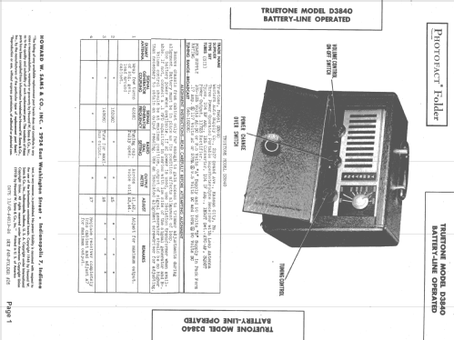 Truetone D3840; Western Auto Supply (ID = 1424729) Radio
