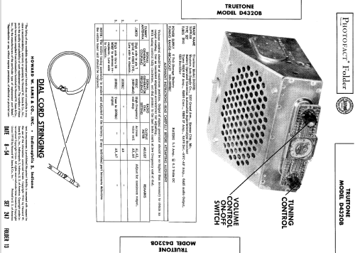 D4320B Truetone ; Western Auto Supply (ID = 577148) Car Radio