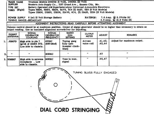 D4425B ; Western Auto Supply (ID = 237430) Car Radio