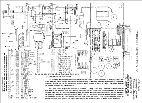 D691 ; Western Auto Supply (ID = 753597) Radio