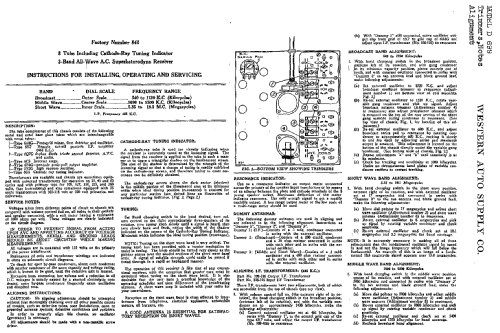 D699 ; Western Auto Supply (ID = 754445) Radio