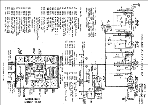 D734 Truetone ; Western Auto Supply (ID = 757033) Car Radio