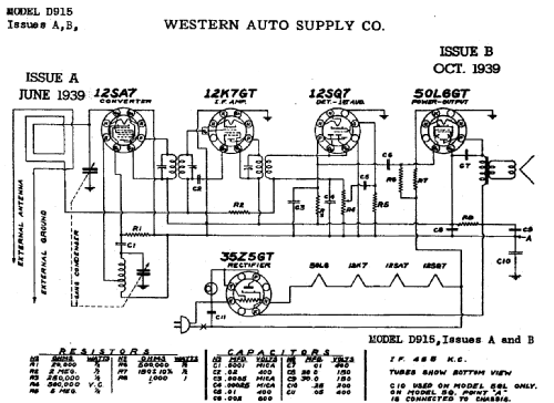 Truetone D915 Stratoscope ; Western Auto Supply (ID = 758799) Radio