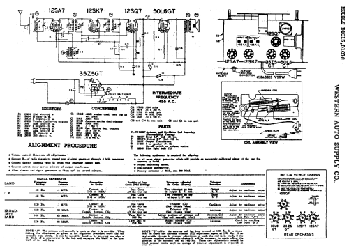 D-1015 Gem 'Coronets' Truetone ; Western Auto Supply (ID = 760829) Radio