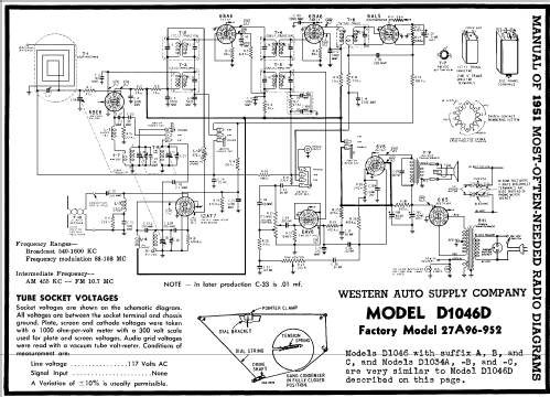 D-1034-A Truetone ; Western Auto Supply (ID = 122730) Radio