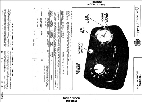D-2205 ; Western Auto Supply (ID = 547404) Radio
