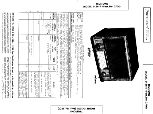 D-2619 Truetone ; Western Auto Supply (ID = 912378) Radio