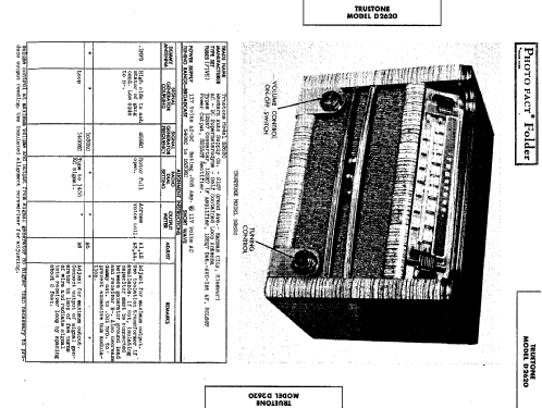 D-2620 Truetone ; Western Auto Supply (ID = 488524) Radio