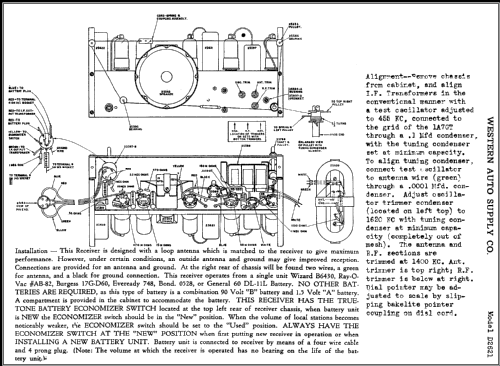 D-2621 Truetone ; Western Auto Supply (ID = 414520) Radio