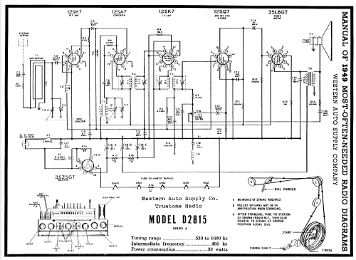 D-2815 Truetone ; Western Auto Supply (ID = 103357) Radio