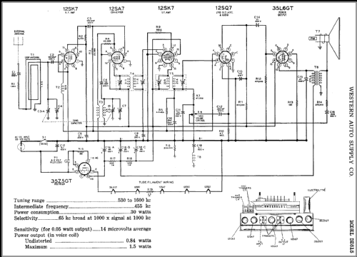 D-2815 Truetone ; Western Auto Supply (ID = 369015) Radio