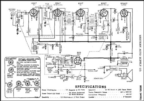 D-4630-D Truetone ; Western Auto Supply (ID = 368974) Car Radio