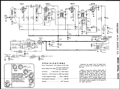 D-4832-A Truetone ; Western Auto Supply (ID = 369240) Car Radio