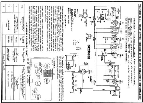 DC2082B ; Western Auto Supply (ID = 147721) Radio