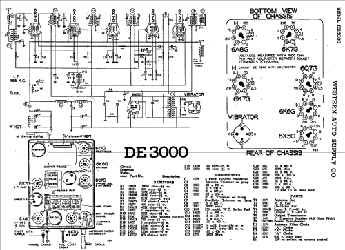 DE3000 ; Western Auto Supply (ID = 769472) Car Radio