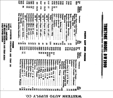 DW2090 ; Western Auto Supply (ID = 769527) Radio