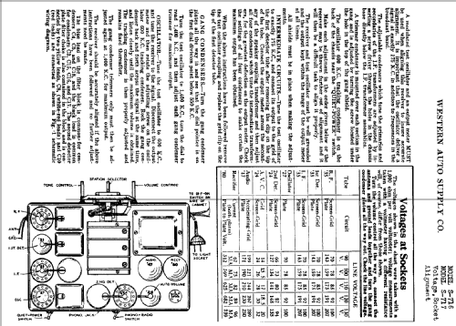 S716 ; Western Auto Supply (ID = 769695) Radio