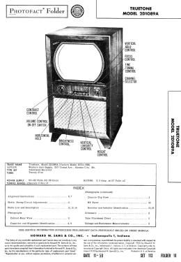 Truetone 2D1089A ; Western Auto Supply (ID = 2792076) Television