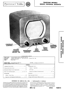 Truetone 2D1091; Western Auto Supply (ID = 3028838) Television