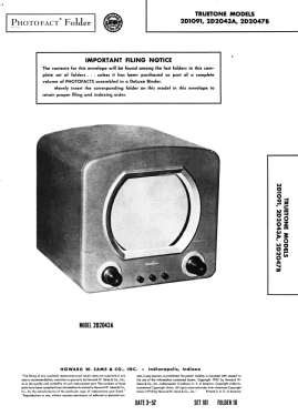 Truetone 2D1091; Western Auto Supply (ID = 3028839) Television