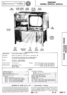 Truetone 2D1093A; Western Auto Supply (ID = 2822675) Televisión