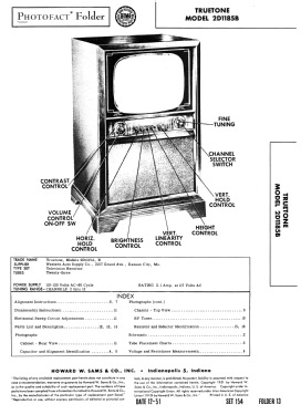 Truetone 2D1185E; Western Auto Supply (ID = 3092664) Television